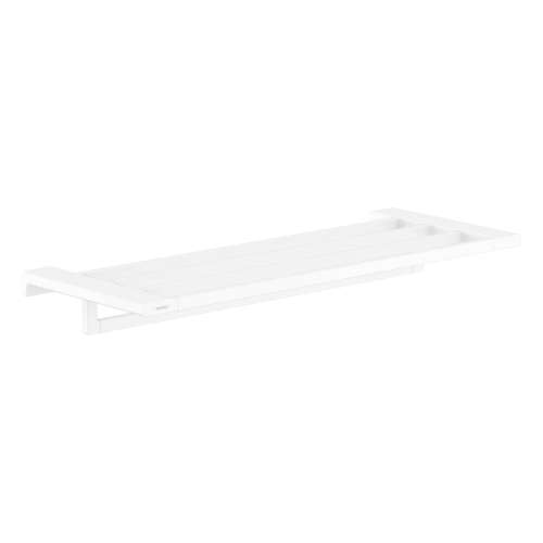 Hansgrohe Addstoris Towel Rack With Towel Bar In Matte White, 41751700