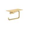 Hansgrohe Addstoris Toilet Paper Holder With Shelf In Brushed Gold Optic, 41772250