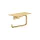 Hansgrohe Addstoris Toilet Paper Holder With Shelf In Brushed Gold Optic, 41772250