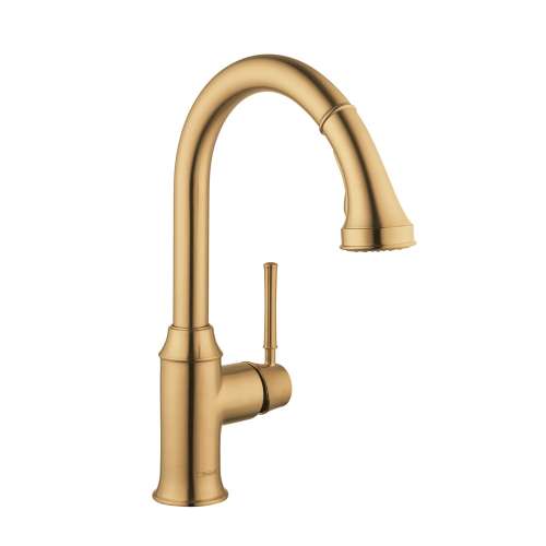 Hansgrohe Talis C Higharc Kitchen Faucet, 2-Spray Pull-Down, 1.75 Gpm In Brushed Gold Optic, 4215250