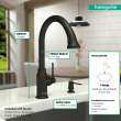 Hansgrohe Talis C Higharc Kitchen Faucet, 2-Spray Pull-Down, 1.75 Gpm In Matte Black, 4215670