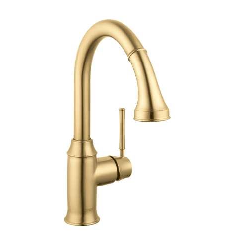 Hansgrohe Talis C Prep Kitchen Faucet, 2-Spray Pull-Down, 1.75 Gpm In Brushed Gold Optic, 4216250