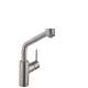 Hansgrohe Talis S Semiarc Kitchen Faucet, 2-Spray Pull-Out, 1.75 Gpm In Stainless Steel Optic, 4247800