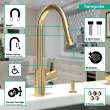 Hansgrohe Talis S² Higharc Kitchen Faucet, 2-Spray Pull-Down, 1.5 Gpm In Brushed Gold Optic, 4310251