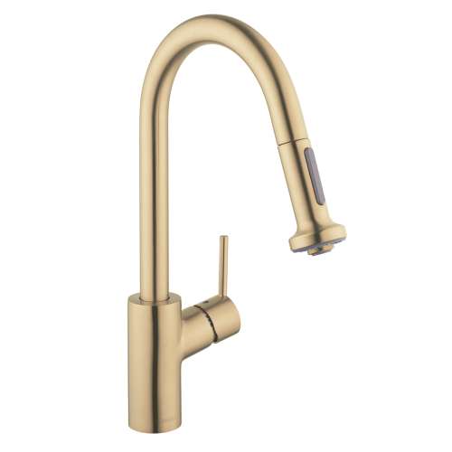 Hansgrohe Talis S² Higharc Kitchen Faucet, 2-Spray Pull-Down, 1.5 Gpm In Brushed Gold Optic, 4310251