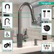 Hansgrohe Talis S² Higharc Kitchen Faucet, 2-Spray Pull-Down, 1.5 Gpm In Brushed Black Chrome, 4310341