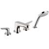 Hansgrohe Focus 4-Hole Roman Tub Set Trim With 2.0 Gpm Handshower In Chrome, 4366000