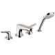 Hansgrohe Focus 4-Hole Roman Tub Set Trim With 2.0 Gpm Handshower In Chrome, 4366000