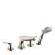 Hansgrohe Focus 4-Hole Roman Tub Set Trim With 2.0 Gpm Handshower In Brushed Nickel, 4366820