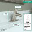 Hansgrohe Focus Single-Hole Faucet 70 With Pop-Up Drain, 1.2 Gpm In Brushed Nickel, 4370820