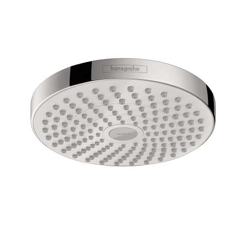 Hansgrohe Croma Select S Showerhead 180 2-Jet, 1.8 Gpm In White/Chrome, 4388400
