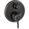 Hansgrohe Ecostat Classic Pressure Balance Trim With Diverter, Round In Rubbed Bronze, 4449920