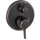 Hansgrohe Ecostat Classic Pressure Balance Trim With Diverter, Round In Rubbed Bronze, 4449920