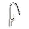 Hansgrohe Focus Higharc Kitchen Faucet, 2-Spray Pull-Down, 1.75 Gpm In Chrome, 4505000