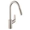 Hansgrohe Focus Higharc Kitchen Faucet, 2-Spray Pull-Down, 1.75 Gpm In Stainless Steel Optic, 4505800