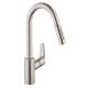 Hansgrohe Focus Higharc Kitchen Faucet, 2-Spray Pull-Down, 1.75 Gpm In Stainless Steel Optic, 4505800