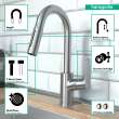 Hansgrohe Focus Prep Kitchen Faucet, 2-Spray Pull-Down, 1.75 Gpm In Stainless Steel Optic, 4506801
