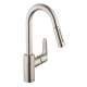 Hansgrohe Focus Prep Kitchen Faucet, 2-Spray Pull-Down, 1.75 Gpm In Stainless Steel Optic, 4506801