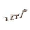 Hansgrohe Focus 4-Hole Roman Tub Set Trim With 1.8 Gpm Handshower In Brushed Nickel, 4766820