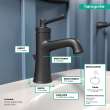 Hansgrohe Joleena Single-Hole Faucet 100 With Pop-Up Drain, 1.2 Gpm In Matte Black, 4771670