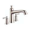 Hansgrohe Joleena 3-Hole Roman Tub Set Trim In Polished Nickel, 4776830