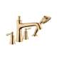 Hansgrohe Joleena 4-Hole Roman Tub Set Trim With 1.75 Gpm Handshower In Brushed Bronze, 4777140