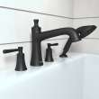 Hansgrohe Joleena 4-Hole Roman Tub Set Trim With 1.75 Gpm Handshower In Matte Black, 4777670
