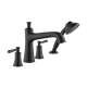 Hansgrohe Joleena 4-Hole Roman Tub Set Trim With 1.75 Gpm Handshower In Matte Black, 4777670