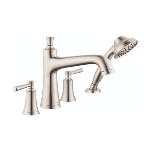 Hansgrohe Joleena 4-Hole Roman Tub Set Trim With 1.75 Gpm Handshower In Brushed Nickel, 4777820