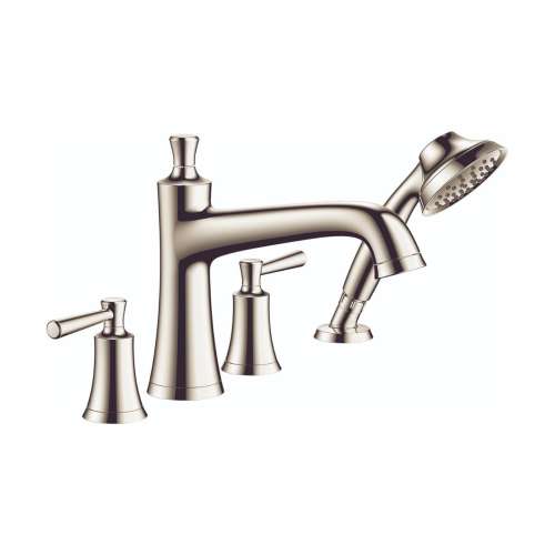 Hansgrohe Joleena 4-Hole Roman Tub Set Trim With 1.75 Gpm Handshower In Polished Nickel, 4777830