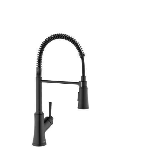 Hansgrohe Joleena Semi-Pro Kitchen Faucet, 2-Spray, 1.75 Gpm In Matte Black, 4792670