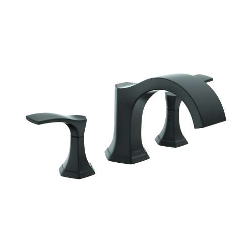 Hansgrohe Locarno 3-Hole Roman Tub Set Trim In Matte Black, 4816670