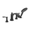 Hansgrohe Locarno 4-Hole Roman Tub Set Trim With 1.75 Gpm Handshower In Matte Black, 4817670