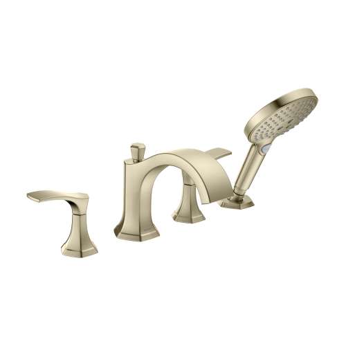 Hansgrohe Locarno 4-Hole Roman Tub Set Trim With 1.75 Gpm Handshower In Brushed Nickel, 4817820