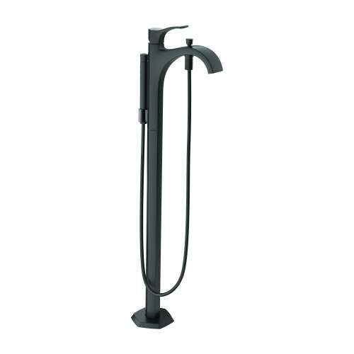 Hansgrohe Locarno Freestanding Tub Filler Trim With 1.75 Gpm Handshower In Matte Black, 4818670