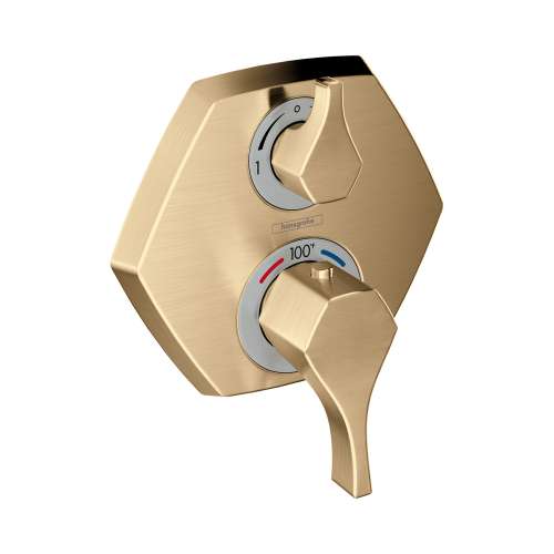 Hansgrohe Locarno Thermostatic Trim With Volume Control In Brushed Bronze, 4821140