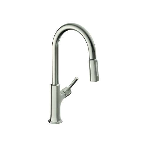 Hansgrohe Locarno Higharc Kitchen Faucet, 2-Spray Pull-Down With Sbox, 1.75 Gpm In Brushed Nickel, 4827800