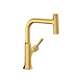 Hansgrohe Locarno Higharc Kitchen Faucet, 2-Spray Pull-Out With Sbox, 1.75 Gpm In Brushed Gold Optic, 4828250