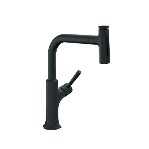 Hansgrohe Locarno Higharc Kitchen Faucet, 2-Spray Pull-Out With Sbox, 1.75 Gpm In Matte Black, 4828670