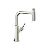 Hansgrohe Locarno Higharc Kitchen Faucet, 2-Spray Pull-Out With Sbox, 1.75 Gpm In Brushed Nickel, 4828800