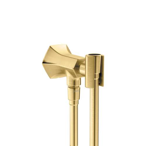 Hansgrohe Locarno Handshower Holder With Outlet In Brushed Gold Optic, 4831250