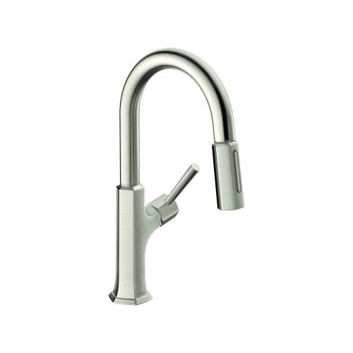 Hansgrohe Locarno Prep Kitchen Faucet, 2-Spray Pull-Down, 1.75 Gpm In Stainless Steel Optic, 4853800