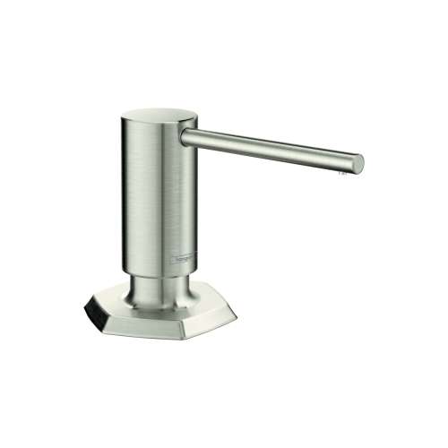 Hansgrohe Locarno Soap Dispenser In Stainless Steel Optic, 4857800