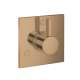 Hansgrohe Ecostat Diverter Trim Square Trio/Quattro In Brushed Bronze, 4880140