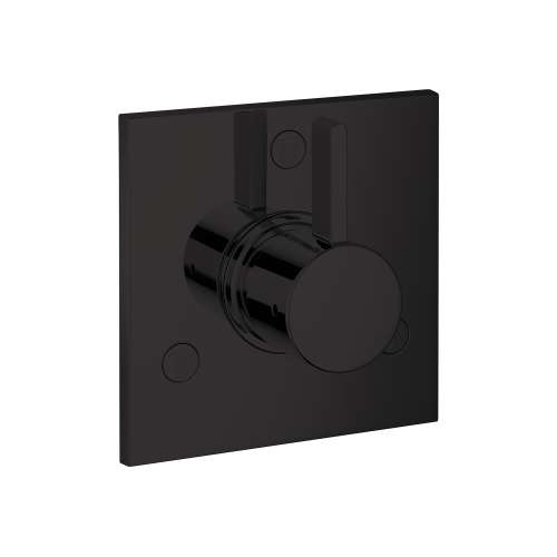Hansgrohe Ecostat Diverter Trim Square Trio/Quattro In Matte Black, 4880670