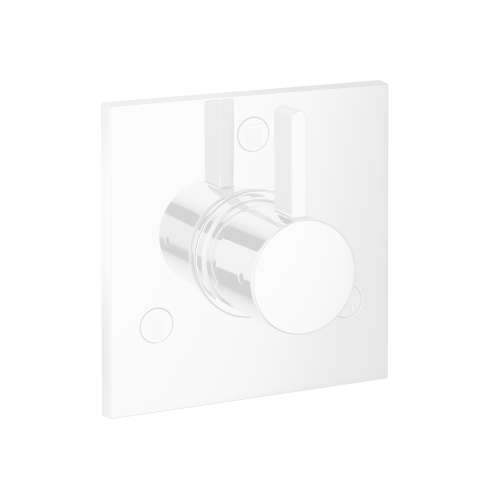 Hansgrohe Ecostat Diverter Trim Square Trio/Quattro In Matte White, 4880700