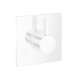 Hansgrohe Ecostat Diverter Trim Square Trio/Quattro In Matte White, 4880700