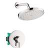 Hansgrohe Croma Pressure Balance Shower Set With Rough, 2.0 Gpm In Chrome, 4909000