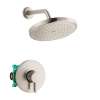 Hansgrohe Croma Pressure Balance Shower Set With Rough, 2.0 Gpm In Brushed Nickel, 4909820