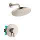 Hansgrohe Croma Pressure Balance Shower Set With Rough, 2.0 Gpm In Brushed Nickel, 4909820